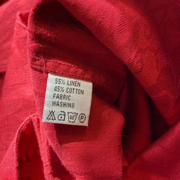 NWOT📌Whipper In Red Long Button Down Collar Shirt - Picture 13 of 16